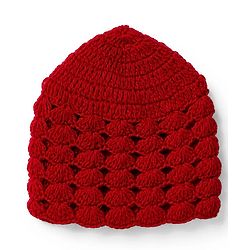 Babyhug Knit sweater-knit crochet Woolen Dress and Hat with Full Sleeves and Flower Embroidery - Red
