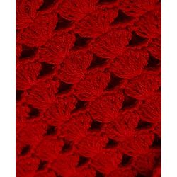 Babyhug Knit sweater-knit crochet Woolen Dress and Hat with Full Sleeves and Flower Embroidery - Red