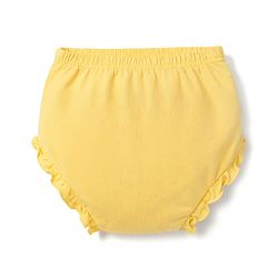 Babyhug Single Jersey Knit Half Sleeves Heart Printed Frock with Bloomer - Yellow