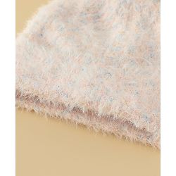 Babyhug Viscose Woollen Cap with Pom Pom Pink - Diameter 16.5 cm