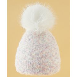 Babyhug Viscose Woollen Cap with Pom Pom Pink - Diameter 16.5 cm