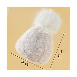 Babyhug Viscose Woollen Cap with Pom Pom Pink - Diameter 16.5 cm
