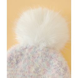 Babyhug Viscose Woollen Cap with Pom Pom Pink - Diameter 16.5 cm