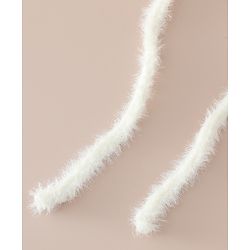 Babyhug Woollen Cap with Knot & Bow Applique White - Diameter 16.5 cm