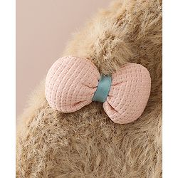 Babyhug Woollen Cap with Knot & Bow Applique White - Diameter 16.5 cm