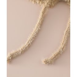 Babyhug Woollen Cap with Knot & Bow Applique White - Diameter 16.5 cm