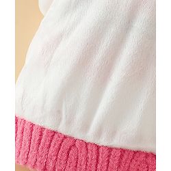 Babyhug Viscose Woollen Cap with Pom Pom & Tomato Print Pink - Diameter 17.5 cm