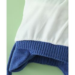 Babyhug Viscose Woollen Cap with Knot, Ear & Pom Pom and Bear Design Khaki - Diameter 20 cm