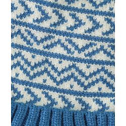 Babyhug Printed Woollen Cap Red - Diameter 16.5 cm