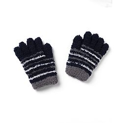 Babyhug Gloves With Stripes - Black
