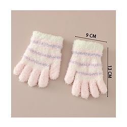 Babyhug Gloves with Striped - Pink