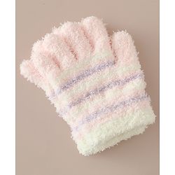 Babyhug Gloves with Striped - Pink