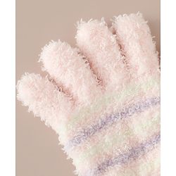 Babyhug Gloves with Striped - Pink