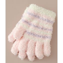 Babyhug Gloves with Striped - Pink