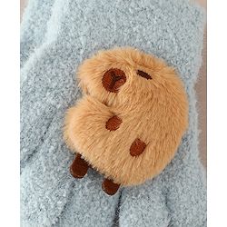 Babyhug Gloves with Bear Applique - Beige