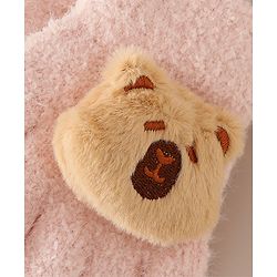 Babyhug Gloves with Bear Applique - Pink