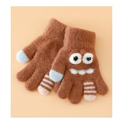 Babyhug Gloves with Applique - Brown