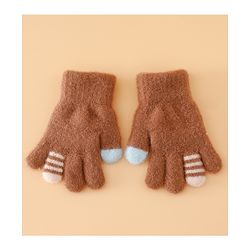 Babyhug Gloves with Applique - Brown
