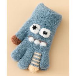 Babyhug Gloves with Applique - Brown