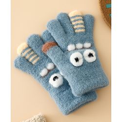 Babyhug Gloves with Applique - Brown