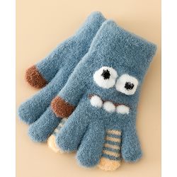 Babyhug Gloves with Applique - Brown