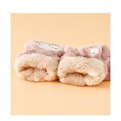 Babyhug Gloves with Rabbit Applique - Pink