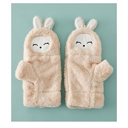 Babyhug Gloves with Rabbit Applique - Pink
