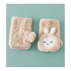 Babyhug Gloves with Rabbit Applique - Pink