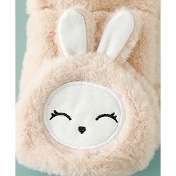 Babyhug Gloves with Rabbit Applique - Pink