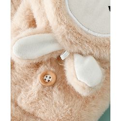 Babyhug Gloves with Rabbit Applique - Pink