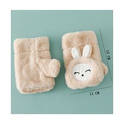 Babyhug Gloves with Rabbit Applique - Pink