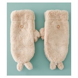 Babyhug Gloves with Rabbit Applique - Pink