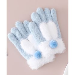 Babyhug Gloves with Pom Pom - Grey