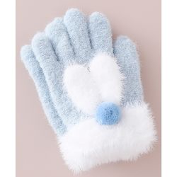 Babyhug Gloves with Pom Pom - Grey