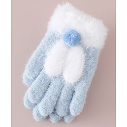 Babyhug Gloves with Pom Pom - Grey