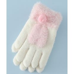 Babyhug Gloves with Pom Pom - Grey