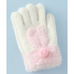 Babyhug Gloves with Pom Pom - Grey