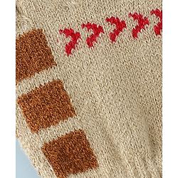 Babyhug Gloves with Box Design - Khaki