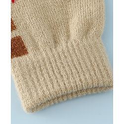 Babyhug Gloves with Box Design - Khaki