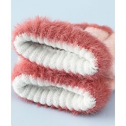 Babyhug Gloves With Bow Applique - PInk