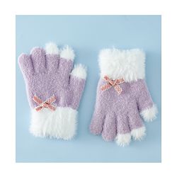 Babyhug Gloves With Bow Applique - PInk