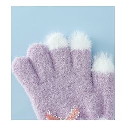 Babyhug Gloves With Bow Applique - PInk