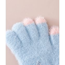 Babyhug Gloves With Bow Applique - PInk
