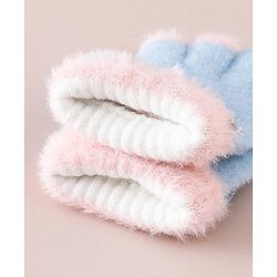 Babyhug Gloves With Bow Applique - PInk