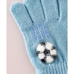 Babyhug Gloves With Football Applique - Blue
