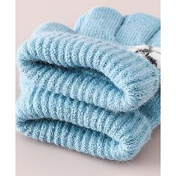 Babyhug Gloves With Football Applique - Blue
