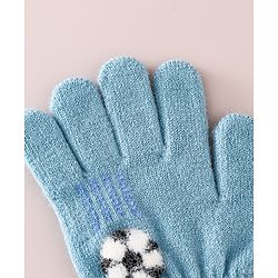Babyhug Gloves With Football Applique - Blue