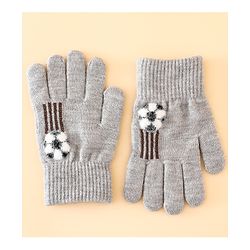 Babyhug Gloves With Football Applique - Blue