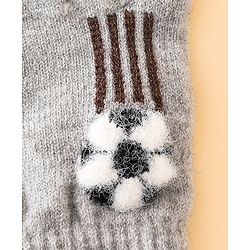 Babyhug Gloves With Football Applique - Blue