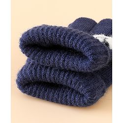 Babyhug Gloves With Football Applique - Blue